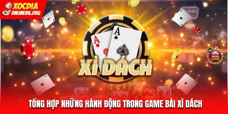 xi dach tong hop hanh dong trong game Tổng hợp những hành động trong game bài Xì Dách